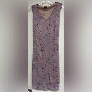Vintage Fairycore JKLA Lavender Floral Whimsigoth Dress Midi Sz M Sheer Y2K 90’s